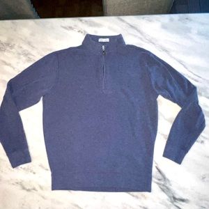 Peter Miller Men’s 1/4 zip sweater. Navy Blue size Small.